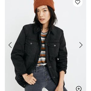 Madewell Oversized Jean jacket : Sherpa edition